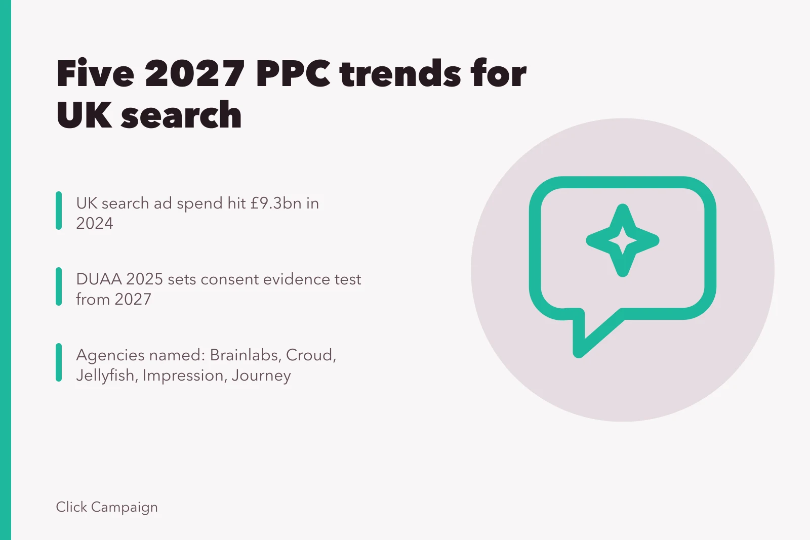 Card listing five 2027 PPC trends shaping UK paid search