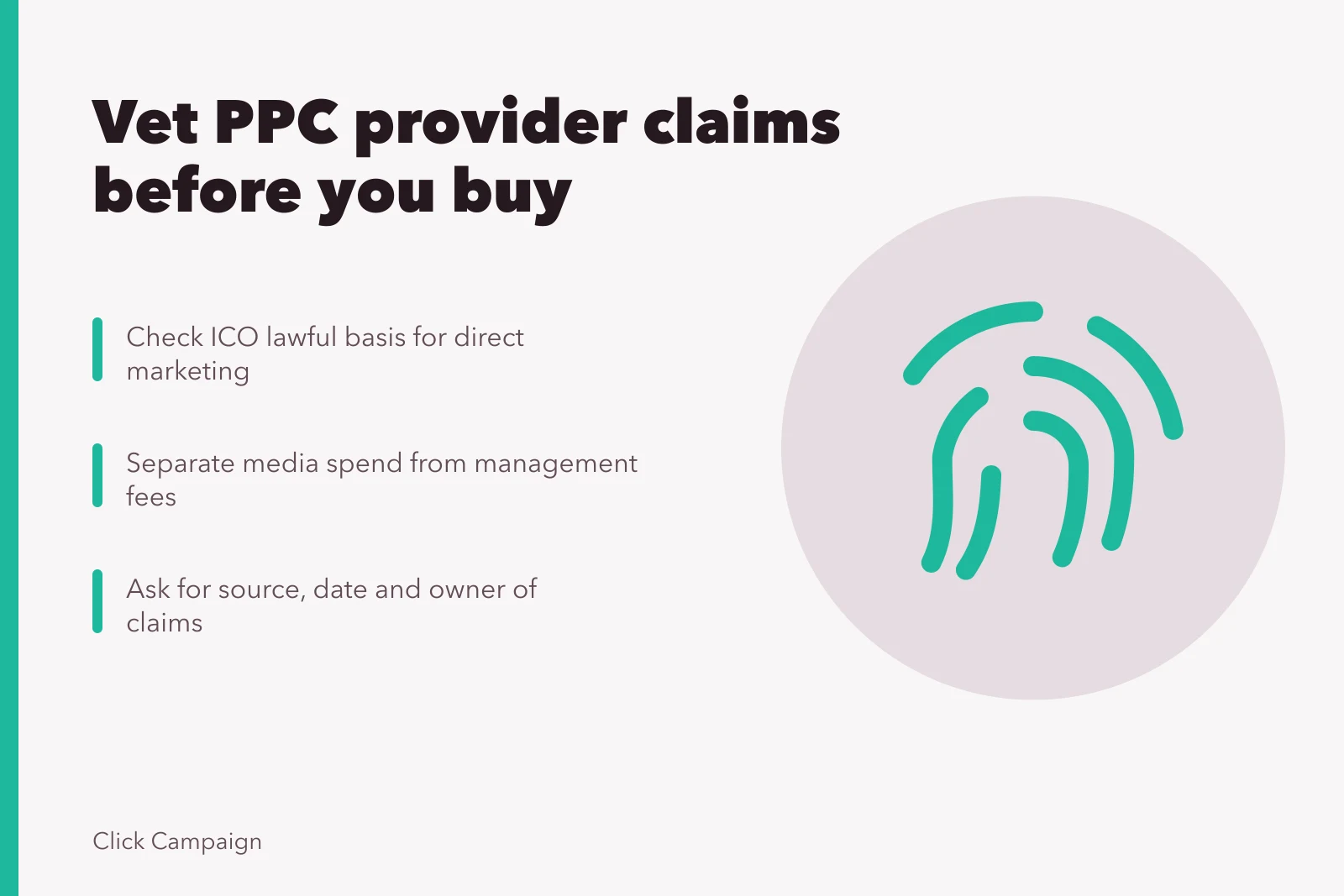Checklist for verifying PPC agency provider claims and evidence