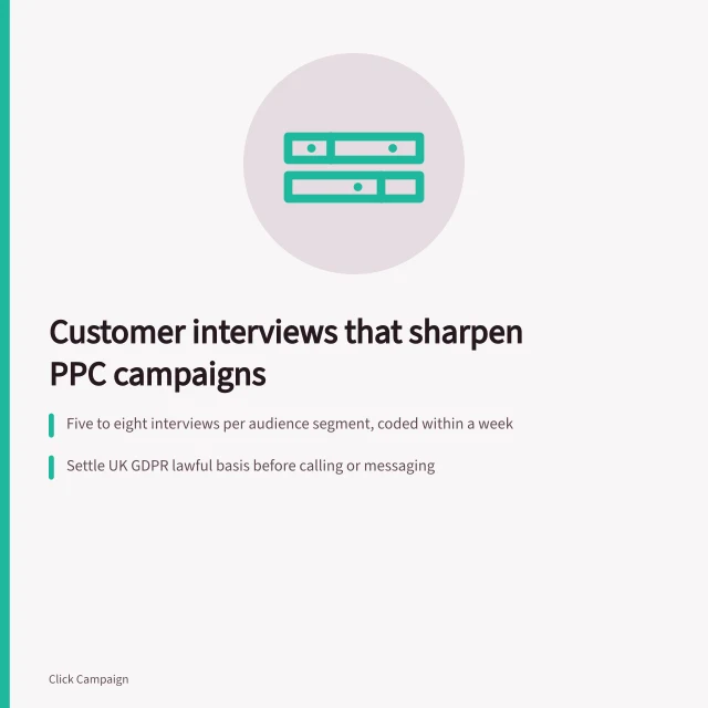 Card on using customer interviews to sharpen paid search campaigns. Seven ways PPC agencies customer interviews sharpen paid search