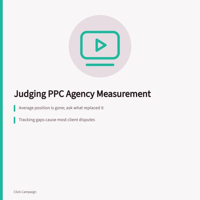 Card on judging PPC agency measurement, tracking and attribution reporting. When to question your PPC agency's measurement and reporting