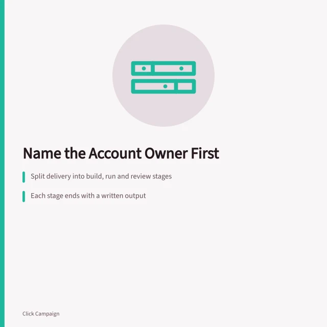 Card on naming PPC account owners before choosing tools. Why UK PPC agencies need named account owners before choosing tools