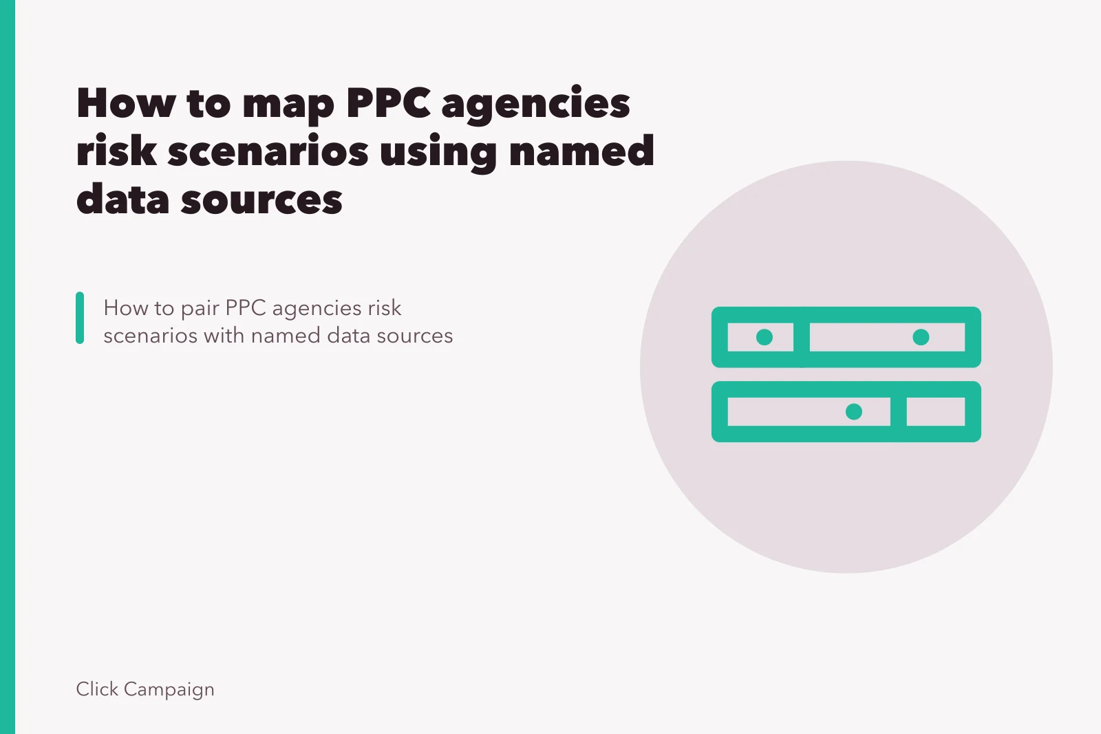 How to map PPC agencies risk scenarios using named data sources