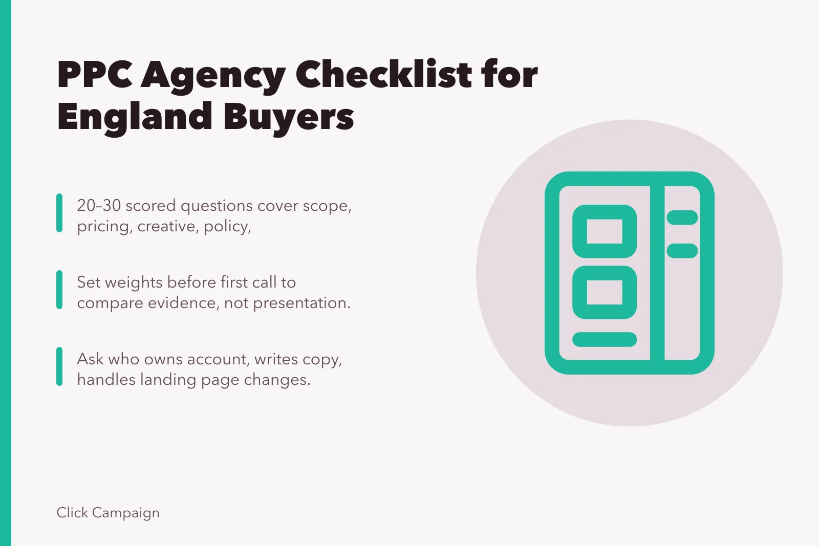 Checklist for choosing PPC agencies in England