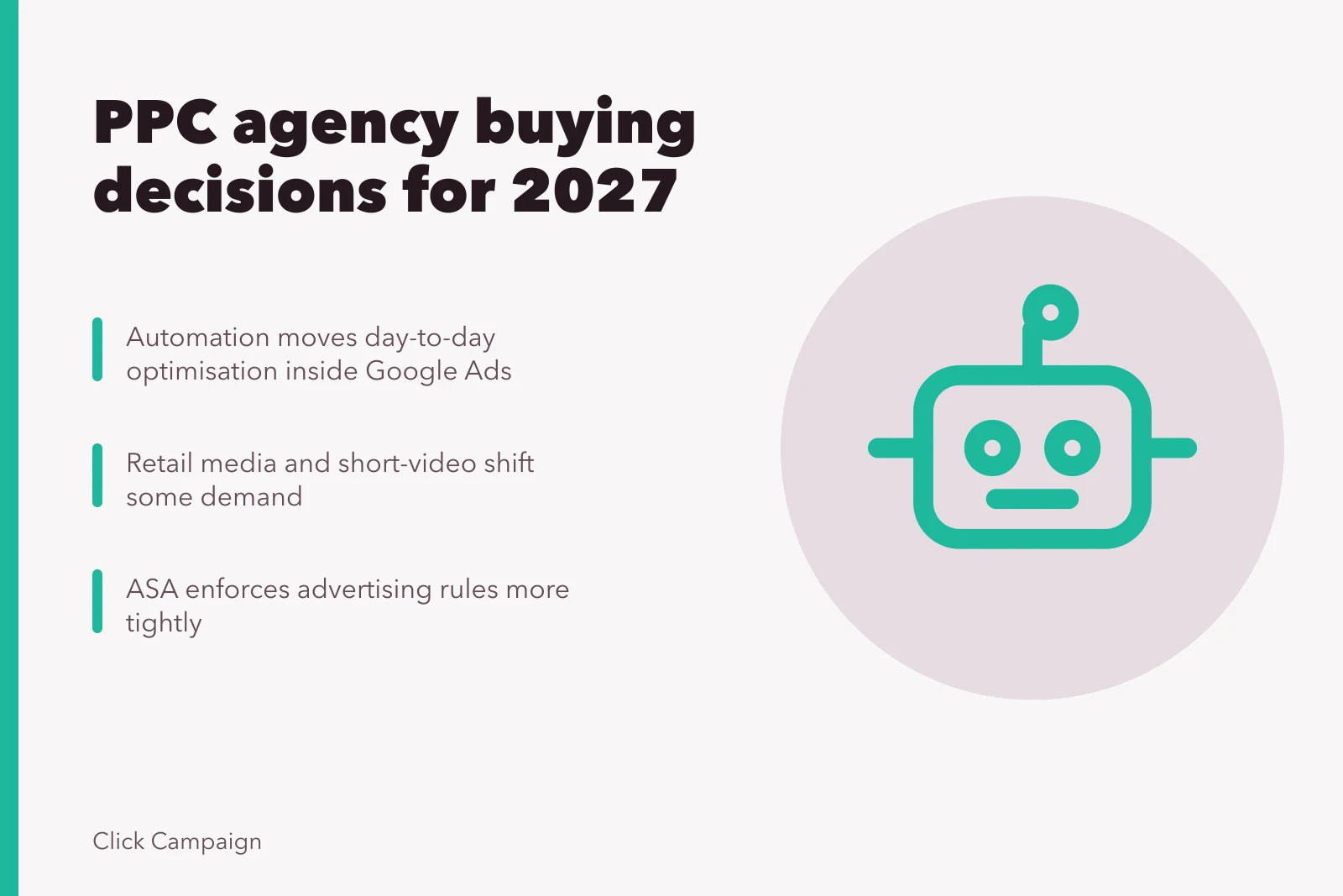 Card on PPC agency buying decisions shaped by automation and ASA enforcement