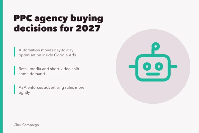 Card on PPC agency buying decisions shaped by automation and ASA enforcement. Why rising automation and ASA enforcement reshape PPC agency buying decisions