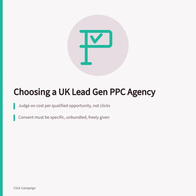 Guide to choosing a UK PPC agency for lead generation. PPC agency for lead generation: a UK buyer's guide